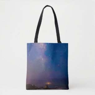 Lunar Eclipse & Milky Way   Bandon Beach, Oregon Tote Bag