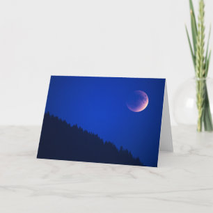 Lunar Eclipse Over Forest Zug, Switzerland Card
