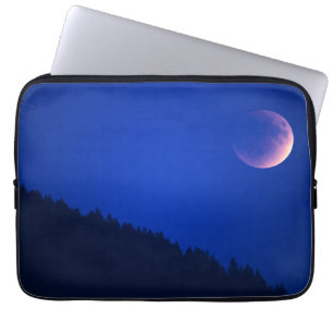 Lunar Eclipse Over Forest Zug, Switzerland Laptop Sleeve