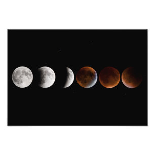 Lunar Eclipse Sequence Photo Print
