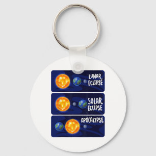 Lunar Eclipse Solar Apocalypse Astrology Science M Key Ring