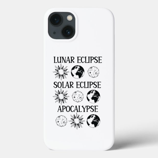 Lunar Eclipse Solar Eclipse Apocalypse Funny Space Case-Mate iPhone Case (Back)