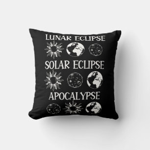 Lunar Eclipse Solar Eclipse Apocalypse Funny Space Cushion