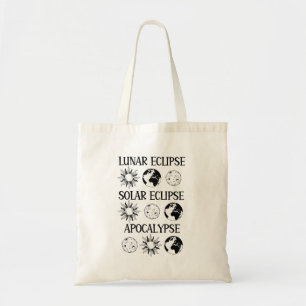 Lunar Eclipse Solar Eclipse Apocalypse Funny Space Tote Bag
