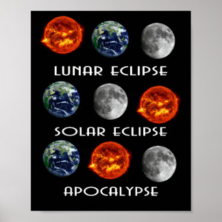 Lunar Eclipse Solar Eclipse Apocalypse Poster
