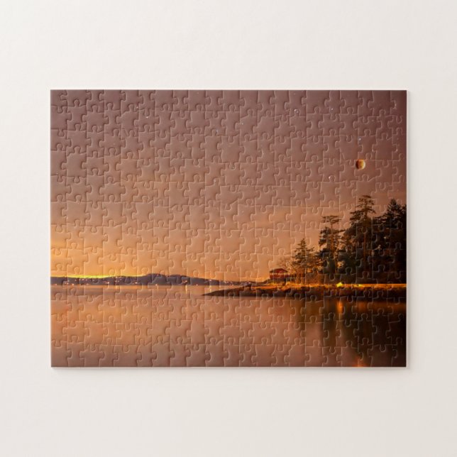 Lunar Eclipse | Victoria, British Columbia Jigsaw Puzzle (Horizontal)