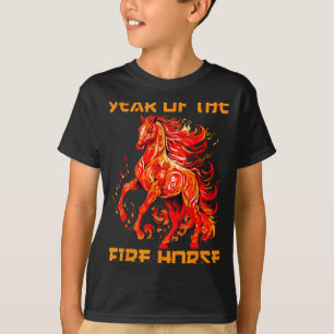 lunar horse fire year yea new chinese happy Humor T-Shirt