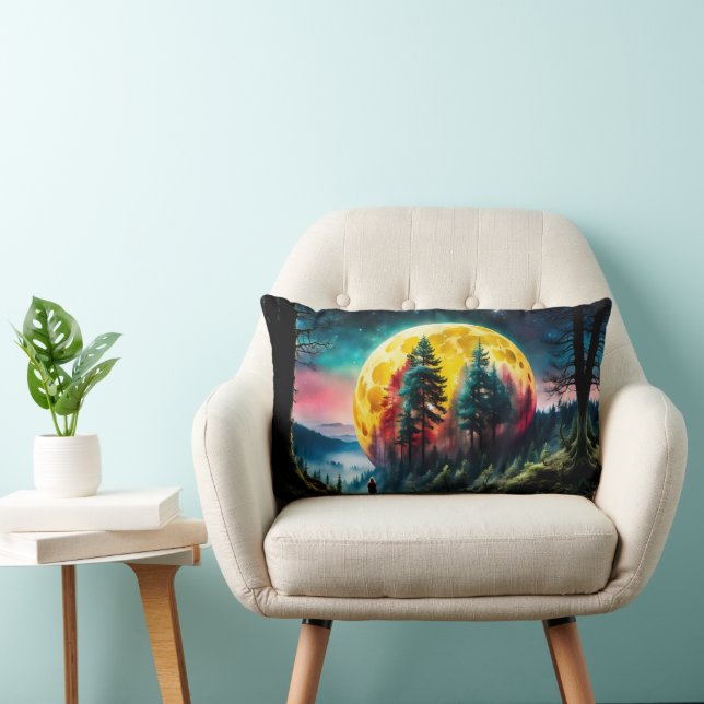 Lunar Landing, the Setting Moon Lumbar Cushion (Chair)