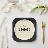 Lunar Luxe Black & Cream Moon Phase Wedding 