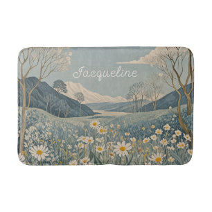 Lunar Meadow Personalised  Bath Mat