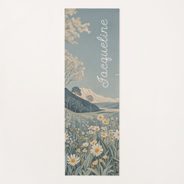 Lunar Meadow Personalized  Yoga Mat (Front)