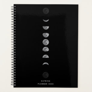 Lunar Moon Phases Celestial Customised Name Planner