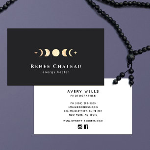 Lunar Moon Phases Energy Healer Business Card