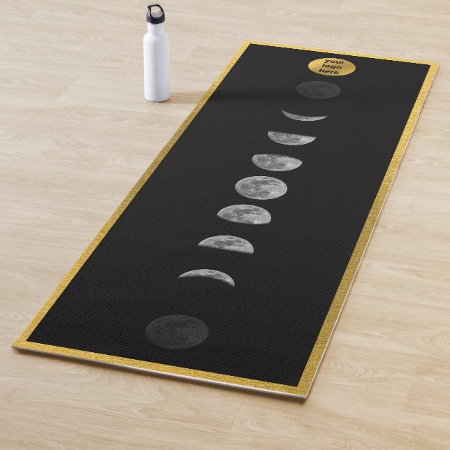 Lunar Moon Phases Studio Instructor Business Logo Yoga Mat (In Situ)