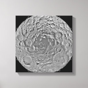 Lunar mosaic of the south polar region of the m canvas print