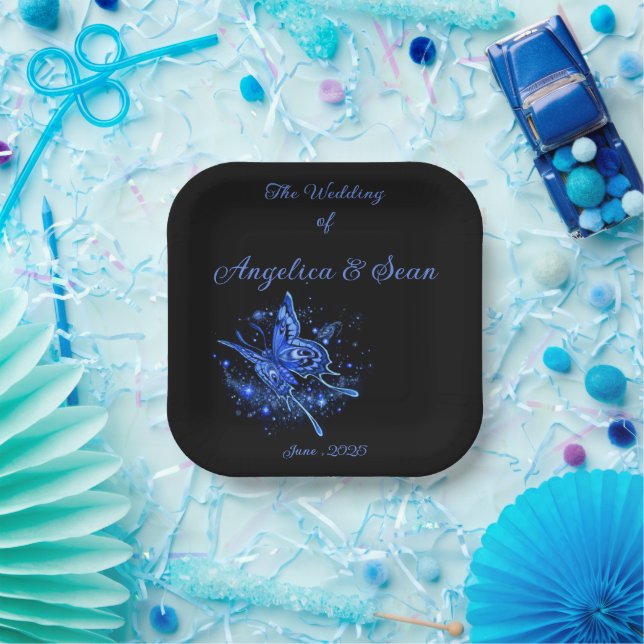 Lunar Moth Magical Wedding  Paper Plate (Party)