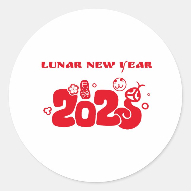 Lunar New Year 2025 Classic Round Sticker (Front)