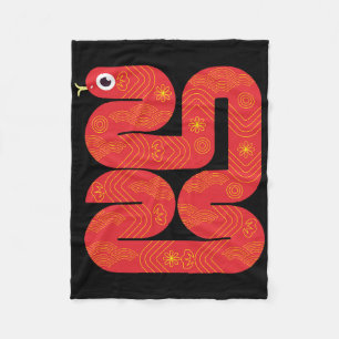 Lunar New Year 2025 - Year Of The Snake  Fleece Blanket
