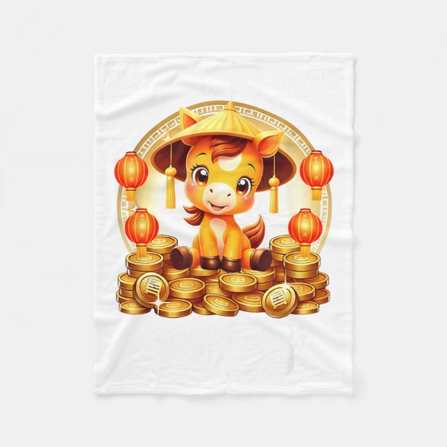 Lunar New Year 2026 Chinese New Year Decorations  Fleece Blanket (Front)