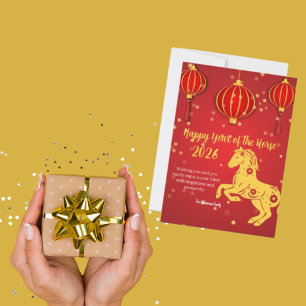 Lunar New Year 2026   Year of the Horse Holiday Card