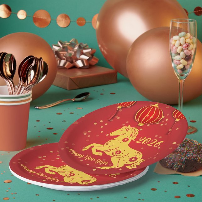 Lunar New Year 2026 | Year of the Horse Paper Plate (Multi)