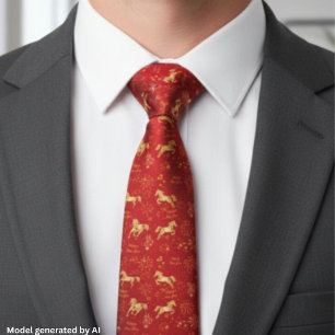 Lunar New Year 2026 Year of the Horse Tie