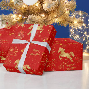 Lunar New Year 2026   Year of the Horse Wrapping Paper
