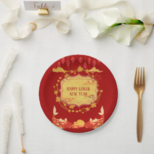 Lunar New Year Celebration: A Night of Joy Paper Plate