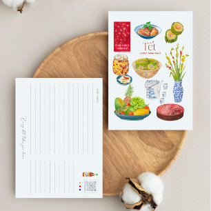 Lunar New Year Food Postcard