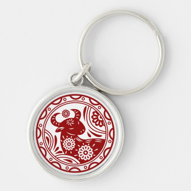 Lunar New Year Of Ox 2021 Zodiac Animal  Key Ring (Front)