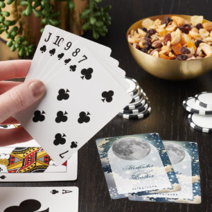 Lunar Night Sky Wedding Favor Playing Cards