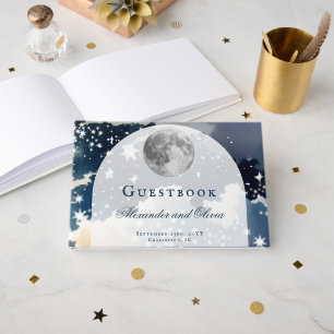 Lunar Night Sky Wedding Guest Book