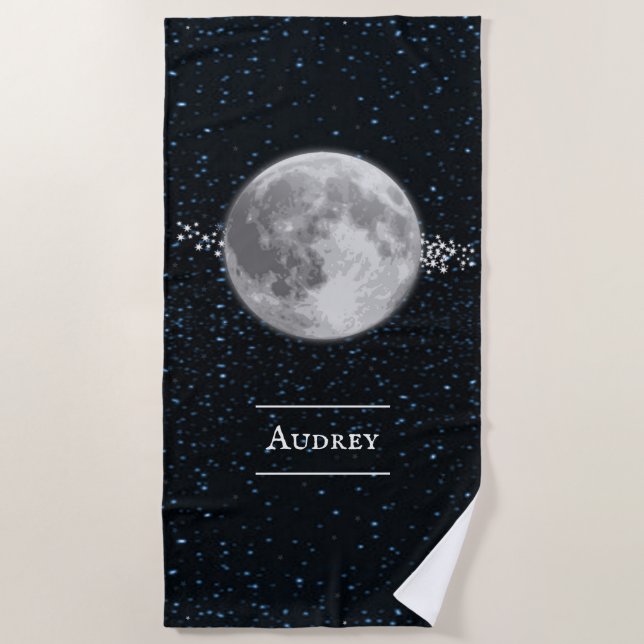 Lunar Personalised Beach Towel (Front)