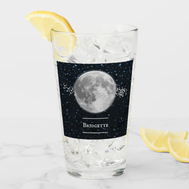 Lunar Personalised Glass Cup (Front Ice)