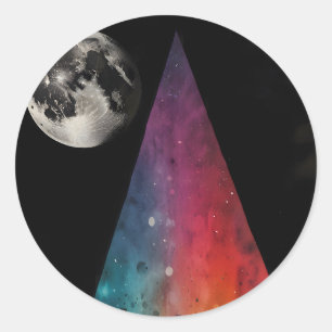 Lunar Prism Classic Round Sticker