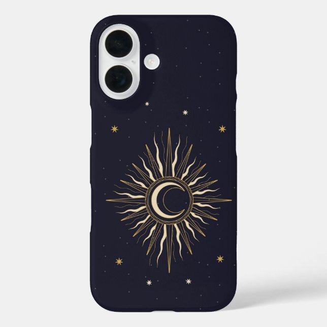 Lunar Radiance – Crescent Moon & Sun Case-Mate iPhone Case (Back)