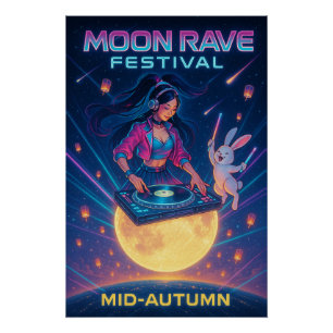 Lunar Rave – Moon Rabbit & K-pop Chang’e Poster