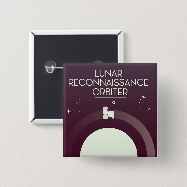 Lunar Reconnaissance Orbiter 15 Cm Square Badge (Front & Back)