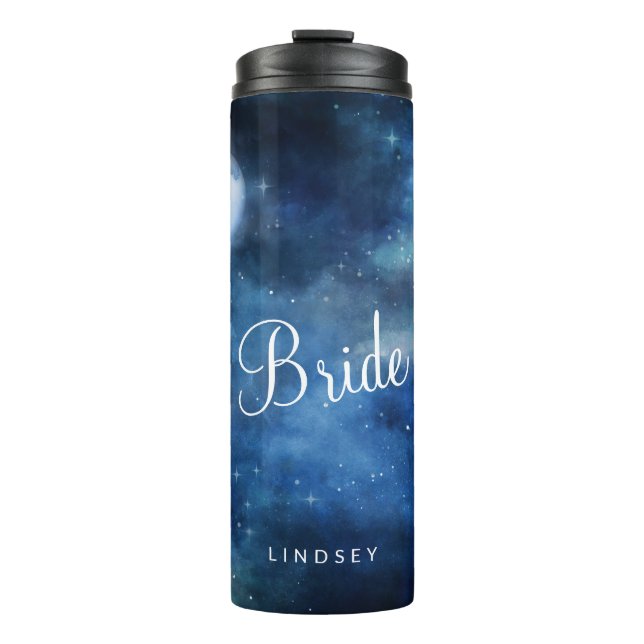 Lunar Sky Full Moon Celestial Personalised Bride Thermal Tumbler (Front)