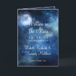 Lunar Sky Full Moon Celestial Wedding Ceremony Programme<br><div class="desc">Lunar Sky Full Moon Celestial Galaxy Watercolor Design, with Night Shining Stars, and Glowing Moon Design on a luxurious Navy Blue, Pale Blue, and hints of purple watercolor texture. With Modern Typography Script Fonts. A trendy Magical design - Personalised Wedding Ceremony Folded Program! ~ Check my shop to see the...</div>
