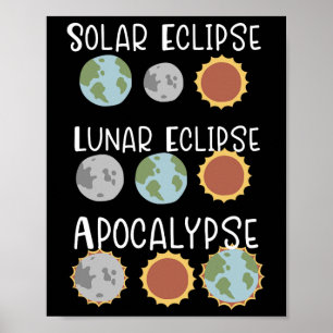 Lunar Solar Eclipse And Apocalypse April 8 2024 Poster