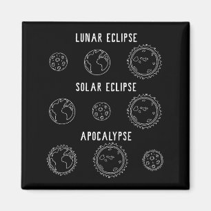 Lunar Solar Eclipse Apocalypse Astronomy Artwork Magnet