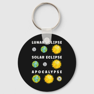 Lunar Solar Eclipse Apocalypse Astronomy Nerd Scie Key Ring