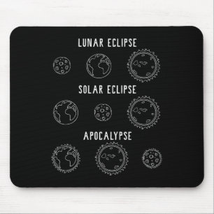 Lunar Solar Eclipse Apocalypse Astronomy Nerd Scie Mouse Pad