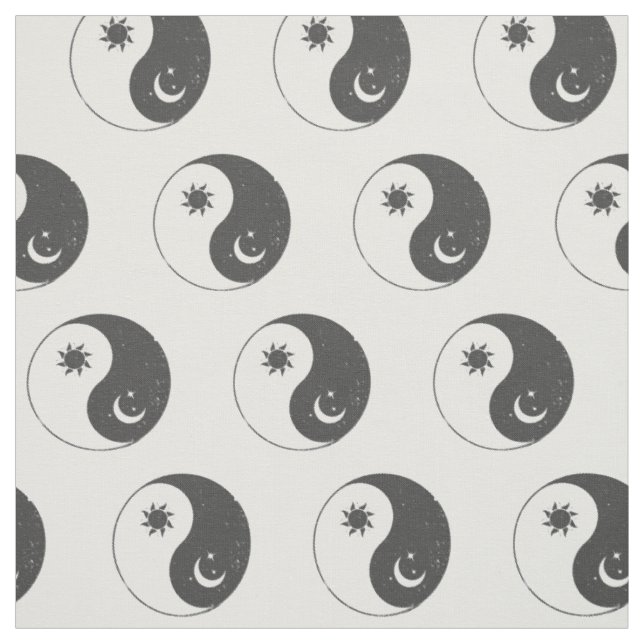 lunar solar yin yang cosmic celestial balance fabric (Swatch)