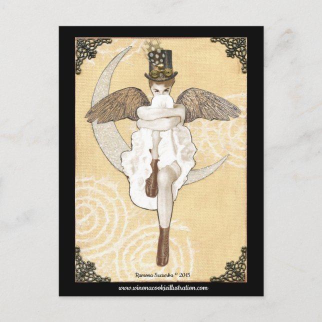 Lunar Steampunk Postcard (Front)