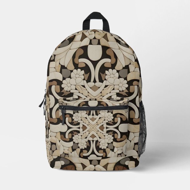 "Lunar Tides" Printed Backpack (Front)