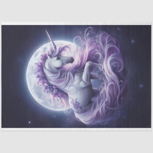 Lunar Unicorn Tissue Paper (Front)