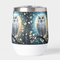 Lunar Vigil: The White Snow Owl