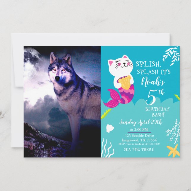 Lunar wolf invitation (Front)